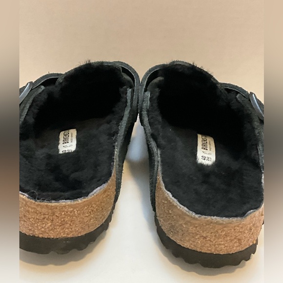 Birkenstock Women’s Boston Shearling Black Clog 40 - Picture 8 of 13